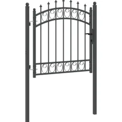 vidaXL Vallas De Jardín-Puerta de cerca con picos con cerradura Emmen 100 x 100 cm