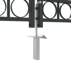 vidaXL Vallas De Jardín-Puerta de cerca con cerradura Assen Gris 301 x 200 cm Acero