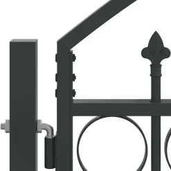 vidaXL Vallas De Jardín-Puerta de cerca con cerradura Assen Gris 301 x 175,5 cm Acero