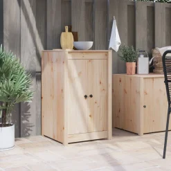 vidaXL Puerta de cocina MEPPEL Roble Marrón 50 x 9 x 82 cm Madera de pino sin tratar Sale