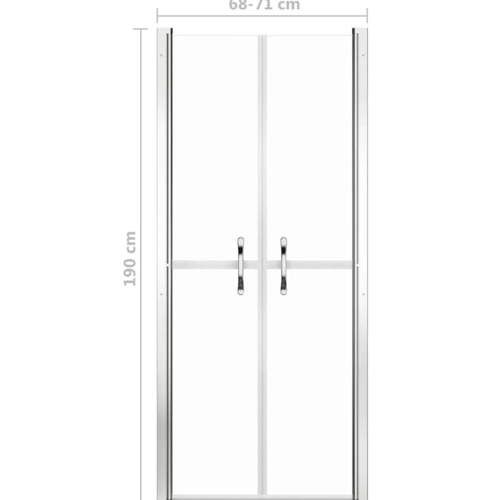 vidaXL Fontanería-Puerta de ducha claras ESG 71x190 cm