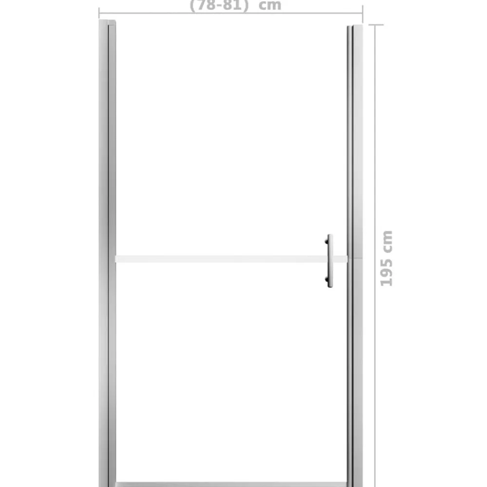 vidaXL Fontanería-Puerta de ducha de vidrio templado 81x195 cm