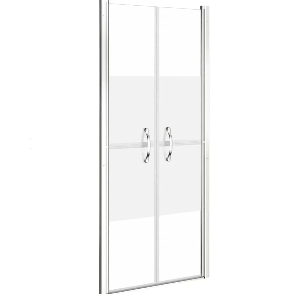 vidaXL Puerta de ducha ESG medio esmerilado 71x190 cm Plateado Best