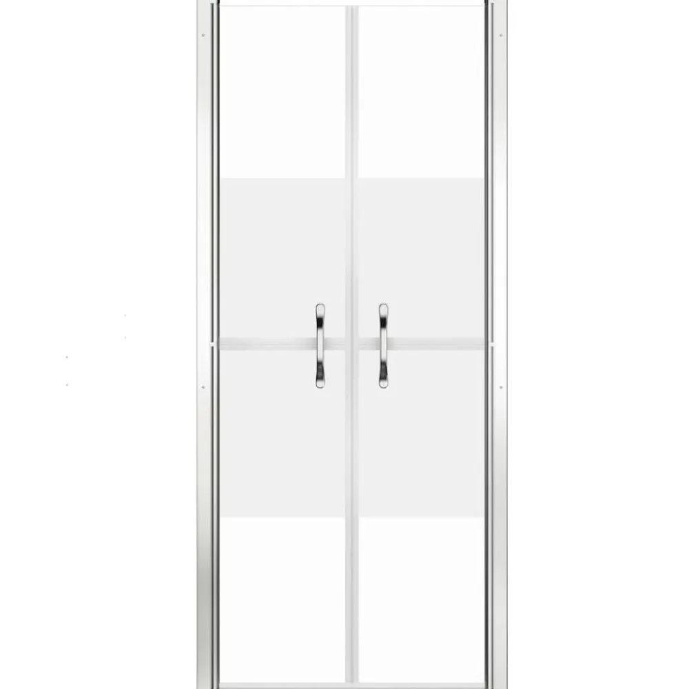 vidaXL Puerta de ducha ESG medio esmerilado 71x190 cm Plateado Best