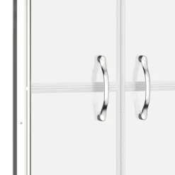 vidaXL Puerta de ducha ESG medio esmerilado 71x190 cm Plateado Best