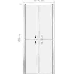 vidaXL Fontanería-Puerta de ducha ESG esmerilado 71x190 cm