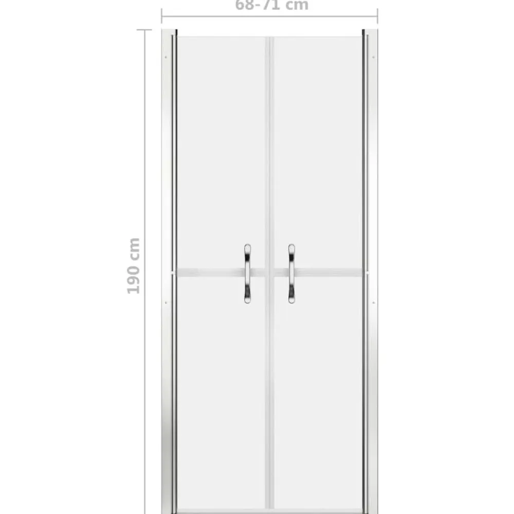 vidaXL Fontanería-Puerta de ducha ESG esmerilado 71x190 cm