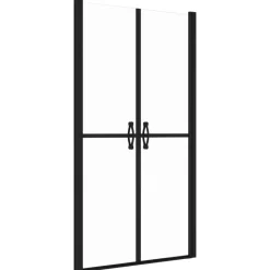 vidaXL Puerta de ducha transparente (68-71)x190 cm Negro Discount