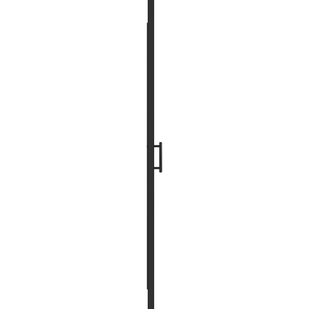 vidaXL Puerta de ducha vidrio semiesmerilado negro 81x195 cm Best