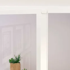 vidaXL Puerta de interior vidrio templado y aluminio blanco 76x201,5cm Blanco y transparente Best