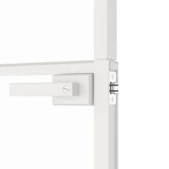 vidaXL Puerta de interior vidrio templado y aluminio blanco 76x201,5cm Blanco y transparente Best