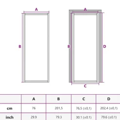 vidaXL Puerta de interior vidrio templado y aluminio blanco 76x201,5cm Blanco y transparente Best