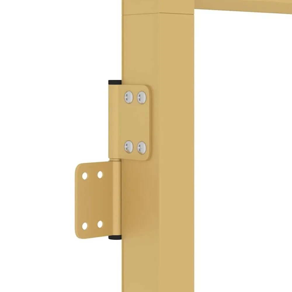 vidaXL Materiales De Construcción-Puerta de interior dorada vidrio templado y aluminio 76x201,5cm