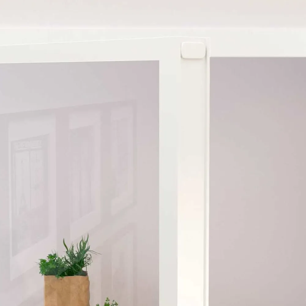 vidaXL Puerta de interior vidrio templado y aluminio blanco 76x201,5cm Blanco y transparente Hot