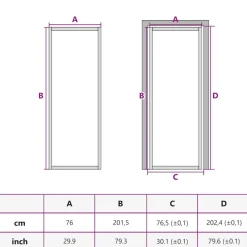 vidaXL Puerta de interior vidrio templado y aluminio blanco 76x201,5cm Blanco y transparente Hot
