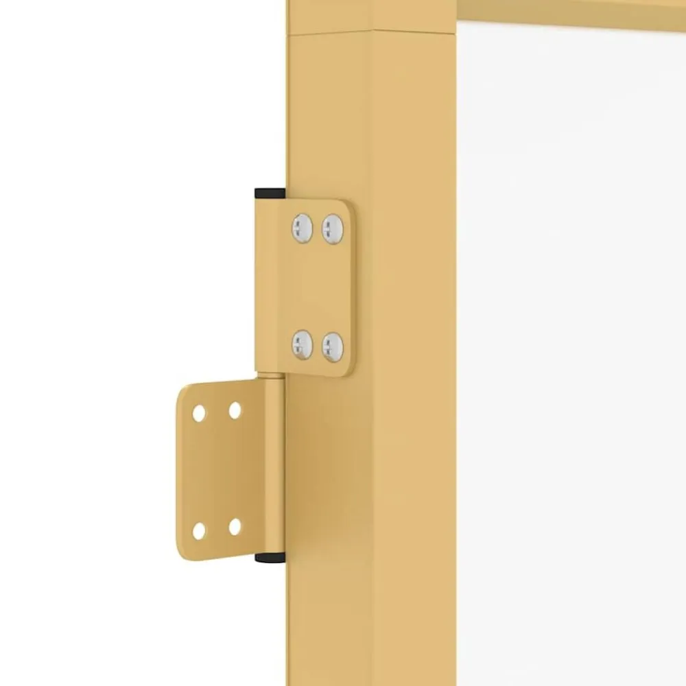 vidaXL Materiales De Construcción-Puerta de interior dorada vidrio templado y aluminio 76x201,5cm