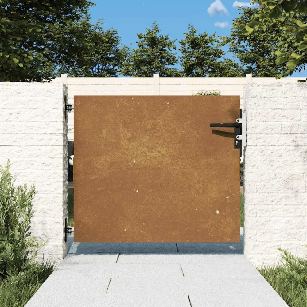 vidaXL Puerta de jardín acero corten 85x75 cm Clearance