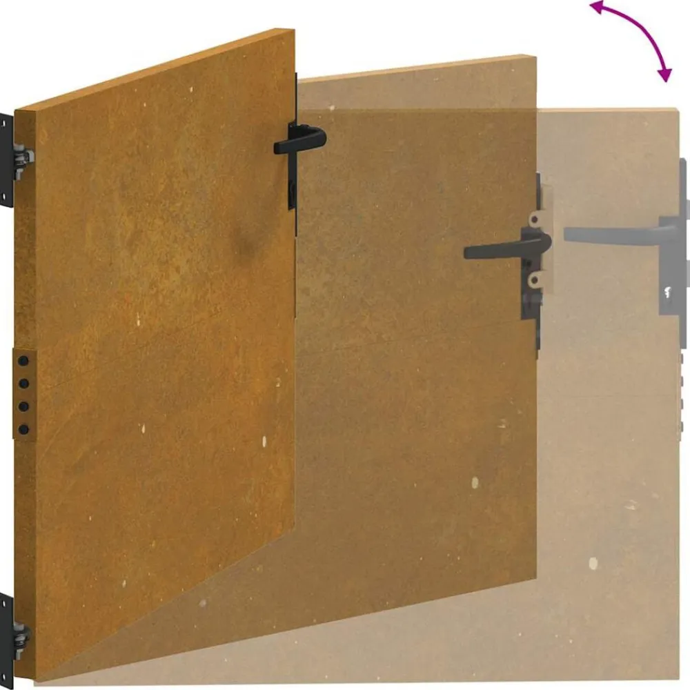 vidaXL Puerta de jardín acero corten 85x75 cm Clearance