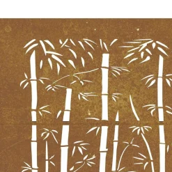 vidaXL Puerta de jardín acero corten diseño bambú 85x75 cm New