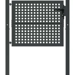 vidaXL Vallas De Jardín-Puerta de jardín Antracita 100x75 cm Acero