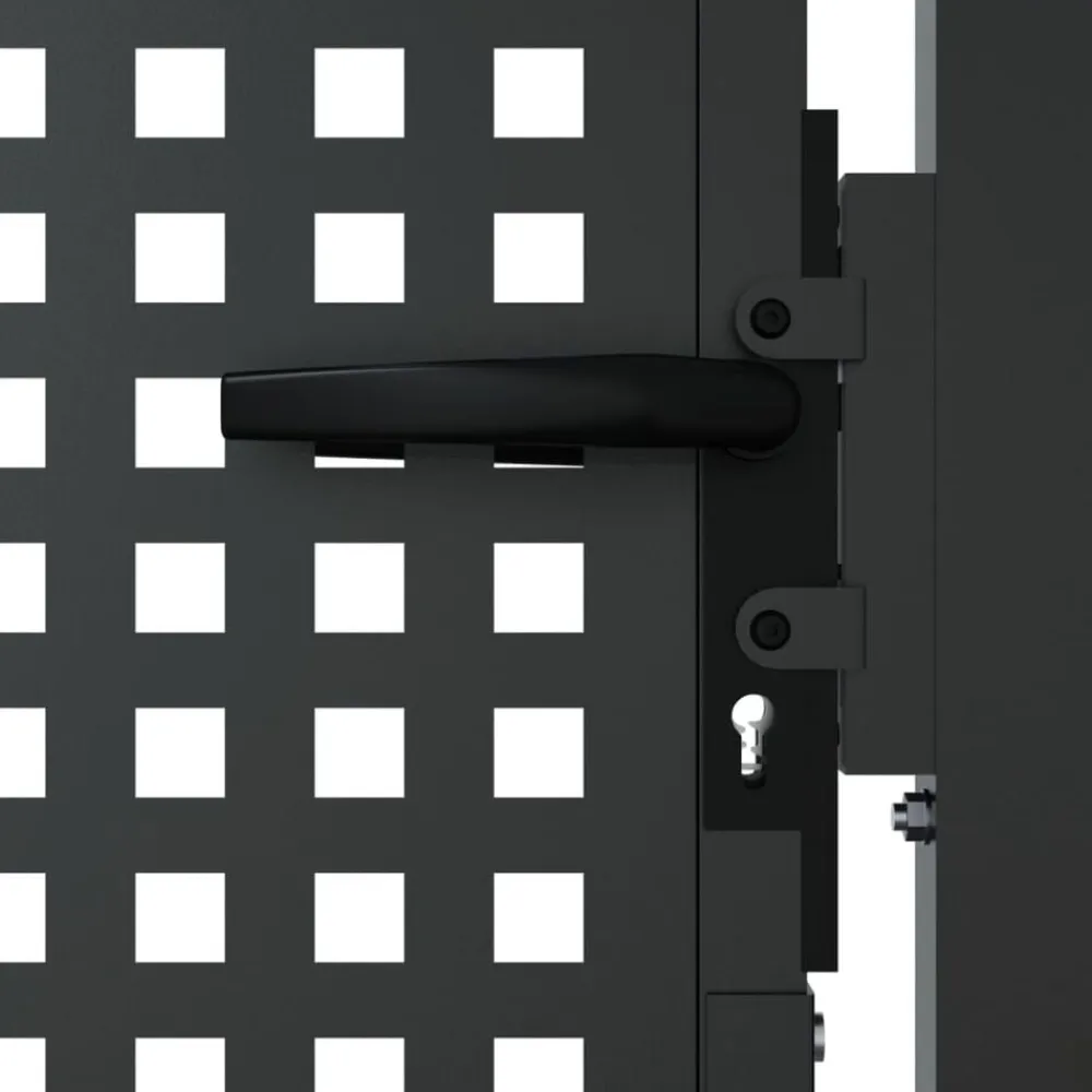 vidaXL Vallas De Jardín-Puerta de jardín Antracita 100x75 cm Acero