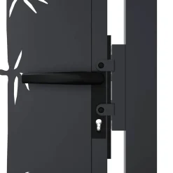 vidaXL Vallas De Jardín-Puerta de jardín antracita 100x75 cm acero diseño bambú