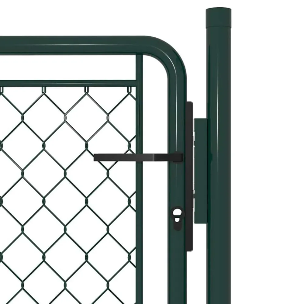vidaXL Puerta de jardín de acero 100 x 75 cm Verde Clearance