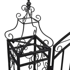vidaXL Puerta de jardín decorativa de hierro forjado 122x20,5x134 cm Discount