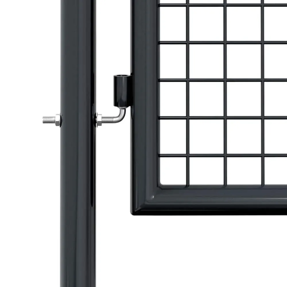 vidaXL Puerta de jardín de malla acero galvanizado 100 x 75 cm gris New