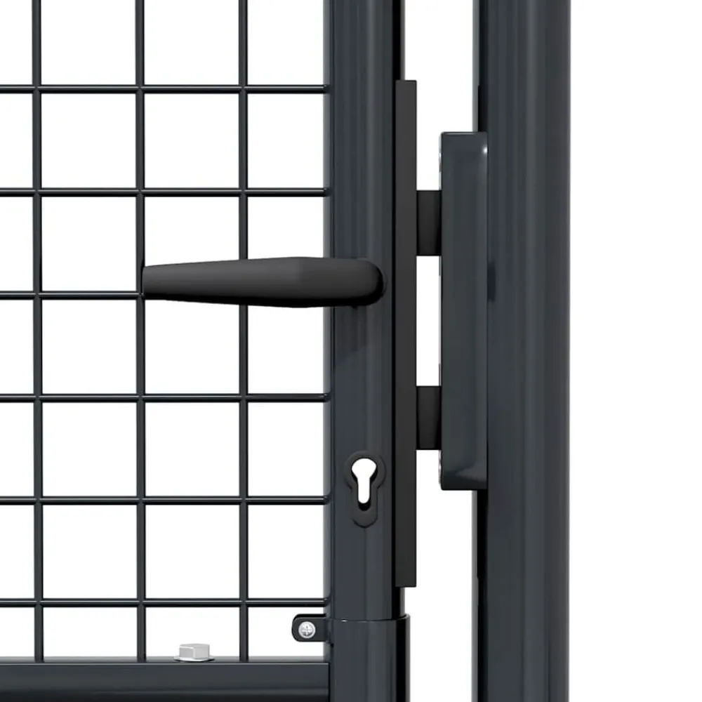 vidaXL Puerta de jardín de malla acero galvanizado 100 x 75 cm gris New