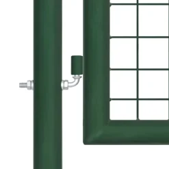 vidaXL Vallas De Jardín-Puerta de jardín de malla de acero 400x75 cm Verde