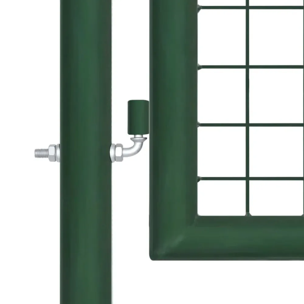 vidaXL Vallas De Jardín-Puerta de jardín de malla de acero 400x75 cm Verde