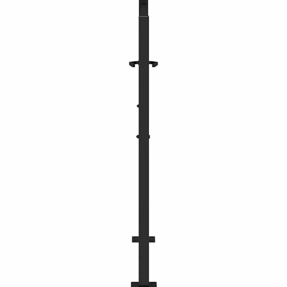 vidaXL Vallas De Jardín-Puerta de jardín diseño ondulado de acero negro 100x100 cm