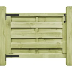 vidaXL Vallas De Jardín-Puerta de jardín madera de pino impregnada verde 100x75 cm