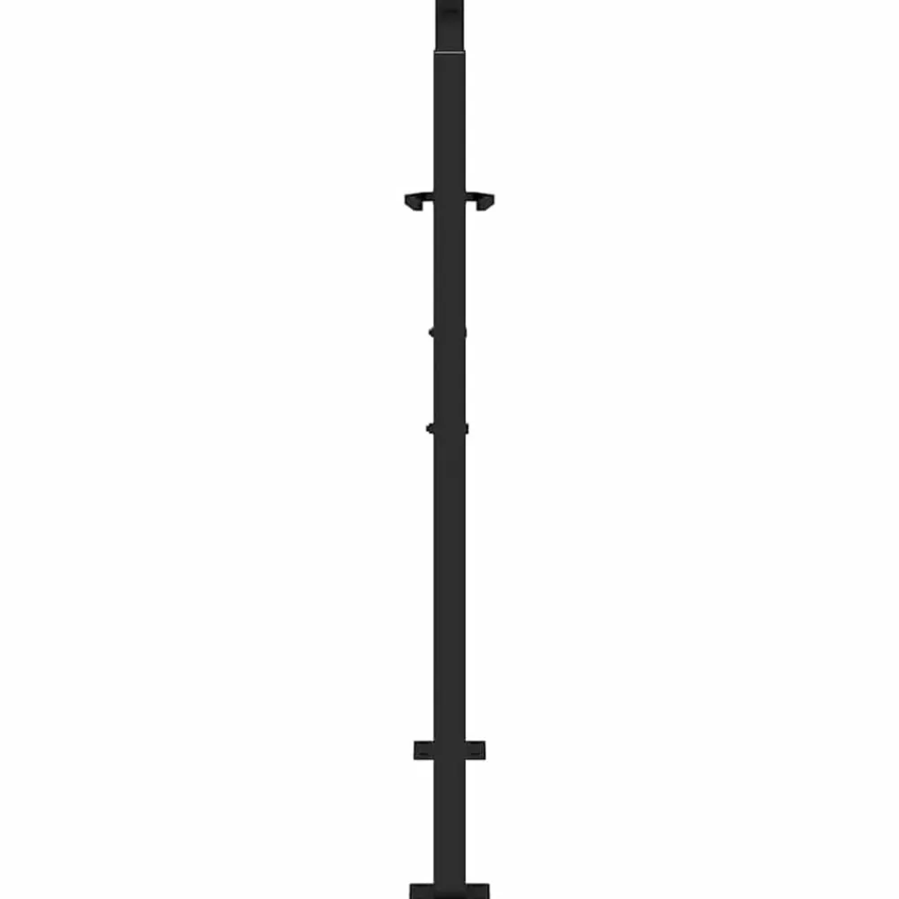 vidaXL Vallas De Jardín-Puerta de jardín negra 100x100 cm diseño de cruz de acero