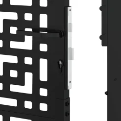 vidaXL Vallas De Jardín-Puerta de jardín negra 100x100 cm diseño de cruz de acero