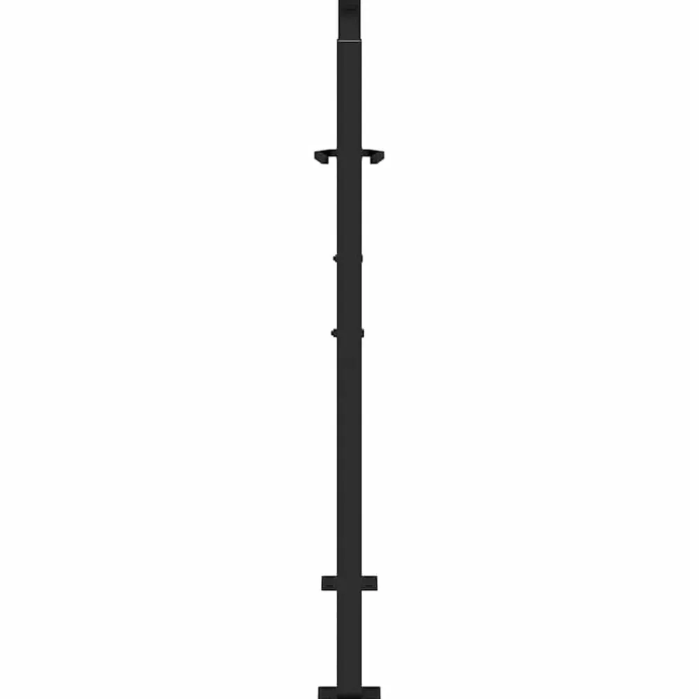 vidaXL Vallas De Jardín-Puerta de jardín negra 100x100 cm de acero con diseño de trazos