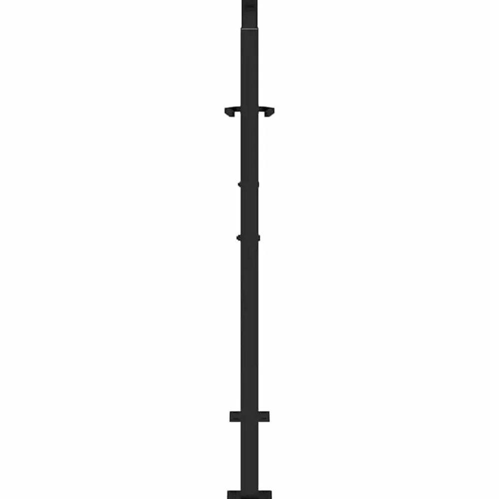 vidaXL Puerta de jardín negra 100x100 cm acero diseño llama Acero/Negro Clearance