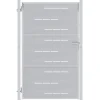 vidaXL Vallas De Jardín-Puerta de jardín Plateado 85 x 120 cm Acero inoxidable