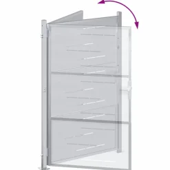 vidaXL Vallas De Jardín-Puerta de jardín Plateado 85 x 120 cm Acero inoxidable
