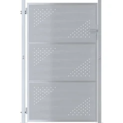 vidaXL Vallas De Jardín-Puerta de jardín Plateado 85 x 144 cm Acero inoxidable
