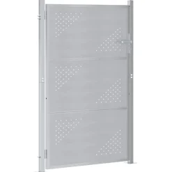 vidaXL Vallas De Jardín-Puerta de jardín Plateado 85 x 144 cm Acero inoxidable