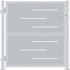 vidaXL Puerta de jardín Plateado 85 x 97 cm Acero inoxidable Best