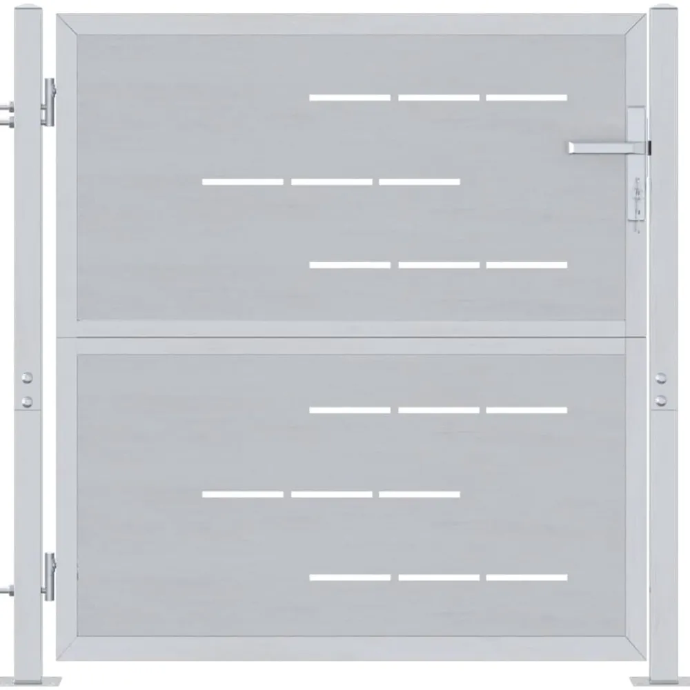 vidaXL Puerta de jardín Plateado 85 x 97 cm Acero inoxidable Best