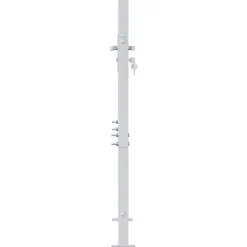 vidaXL Puerta de jardín Plateado 85 x 97 cm Acero inoxidable Best