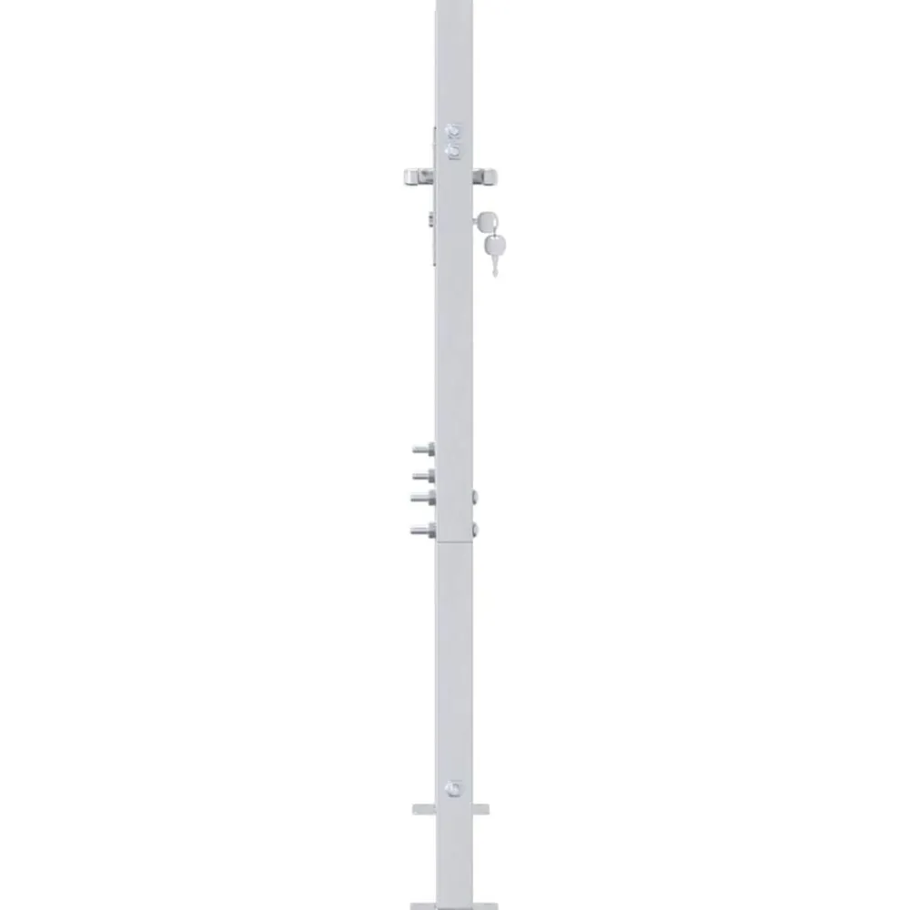 vidaXL Puerta de jardín Plateado 85 x 97 cm Acero inoxidable Best