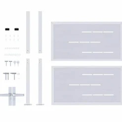 vidaXL Puerta de jardín Plateado 85 x 97 cm Acero inoxidable Best
