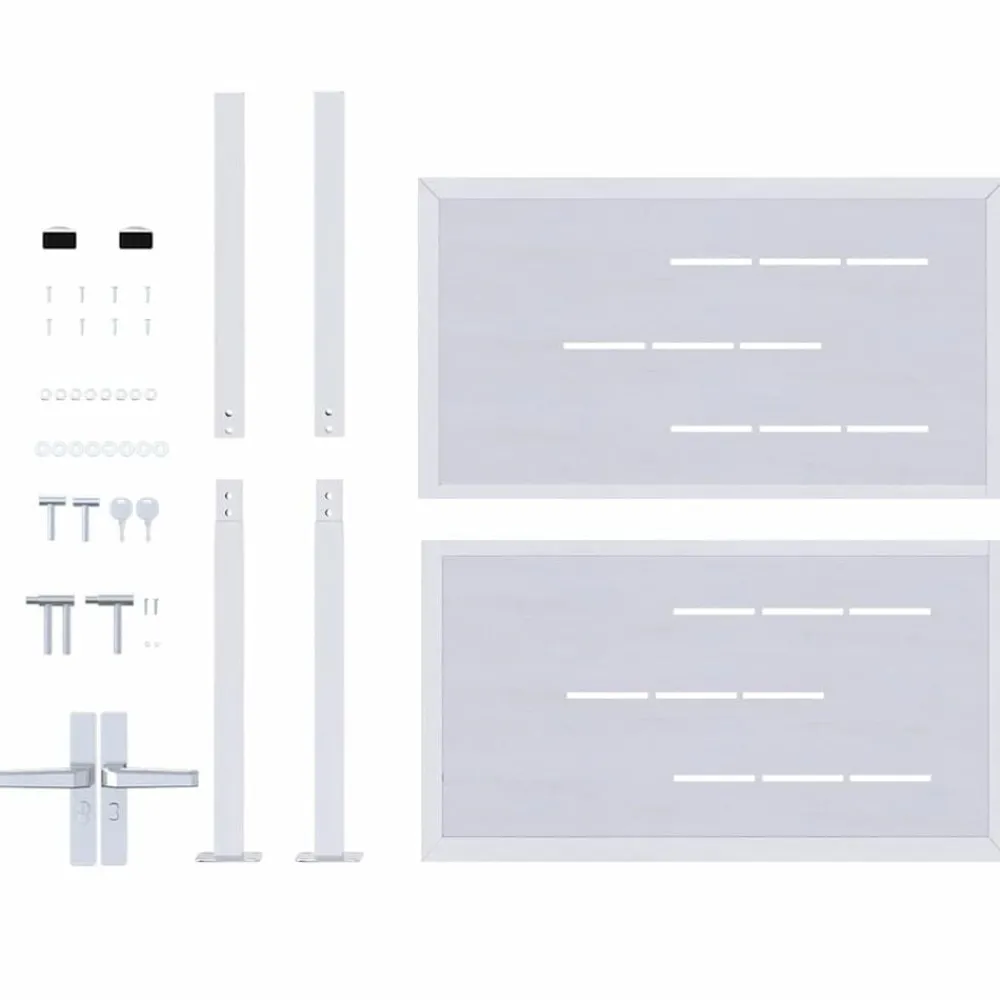 vidaXL Puerta de jardín Plateado 85 x 97 cm Acero inoxidable Best
