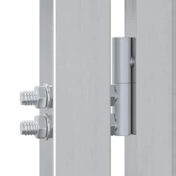 vidaXL Puerta de jardín Plateado 85 x 97 cm Acero inoxidable Best