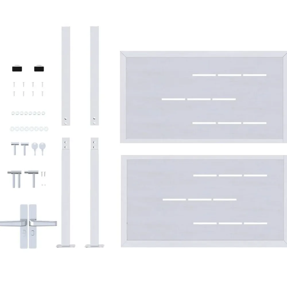 vidaXL Puerta de jardín Plateado 85 x 97 cm Acero inoxidable Best